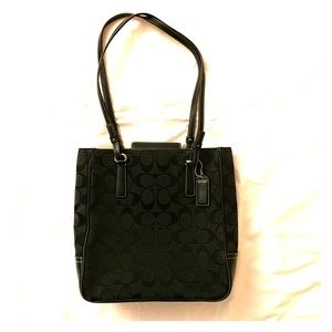 Small black coach shoulder bag